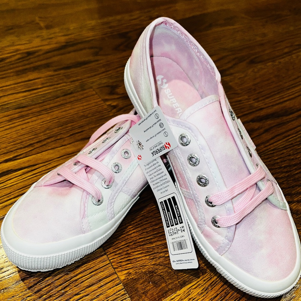 SUPERGA canvas sneakers - violet tie dye